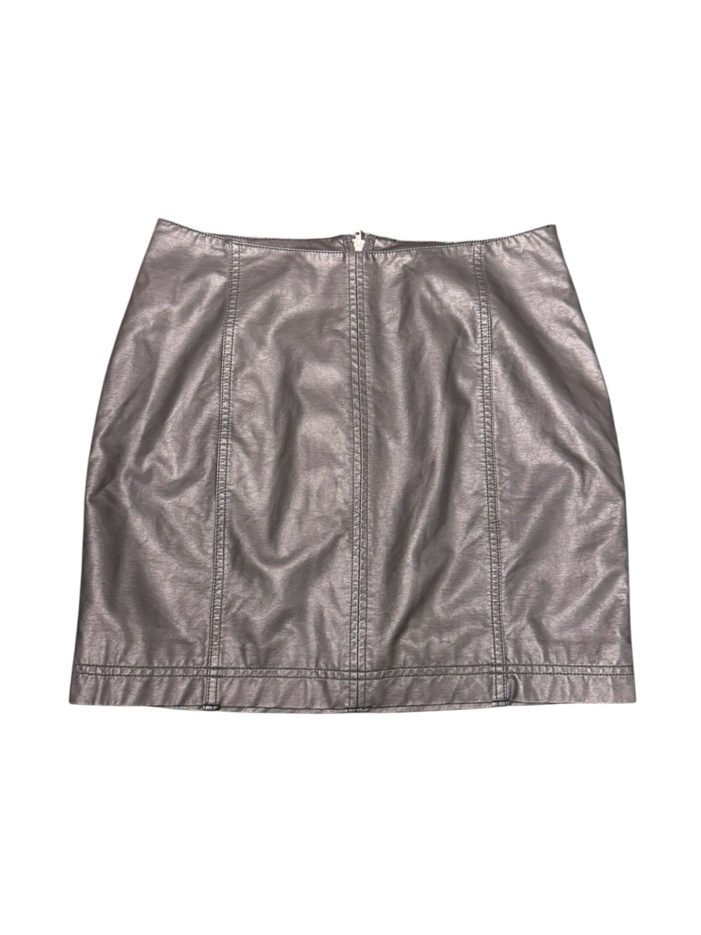Free People Black Faux Leather Mini Skirt Size 4